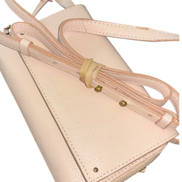 Lucky Brand Aila Convertible Leather Crossbody Wallet Organizer Pink Blush - Picture 9 of 11